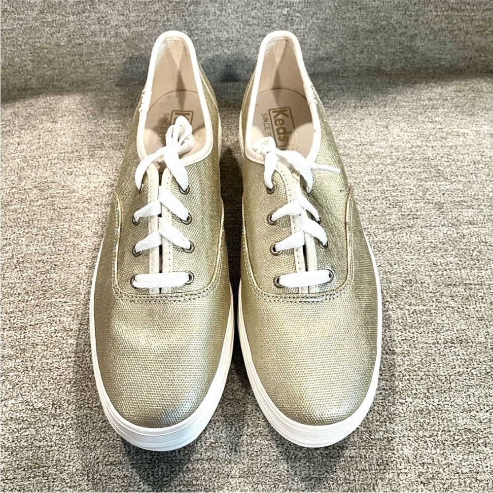 Keds Women’s Metallic Gold Canvas Sneakers